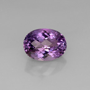 Améthyste violet naturelle coupe ovale, 10,58 ct, VVS-VS