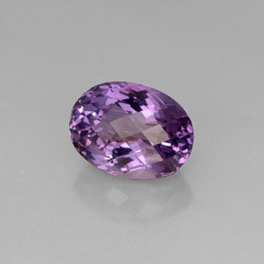 Améthyste violet naturelle coupe ovale, 10,58 ct, VVS-VS