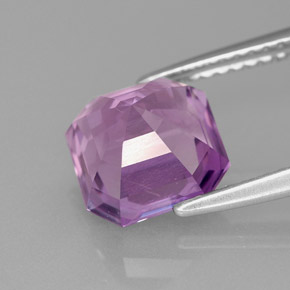 Améthyste violet naturelle taille émeraude, 2,69 ct, VVS-VS