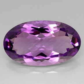 Améthyste violet naturelle coupe ovale, 33,67 ct, VVS