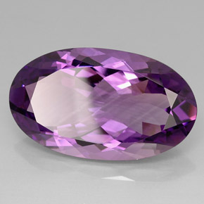 Améthyste violet naturelle coupe ovale, 33,67 ct, VVS