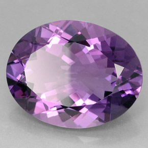 Améthyste violet naturelle coupe ovale, 28,36 ct, IF