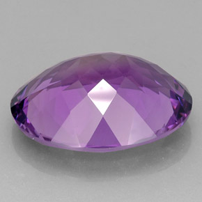 Améthyste violet naturelle coupe ovale, 28,36 ct, IF