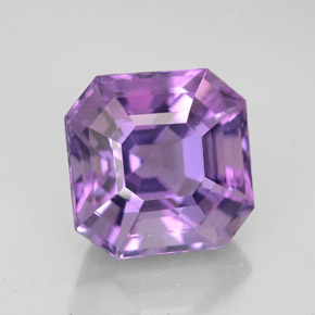 Améthyste violet naturelle taille émeraude, 5,77 ct, VVS