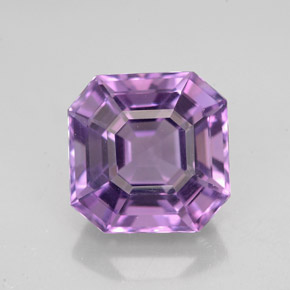 Améthyste violet naturelle taille émeraude, 4,24 ct, VVS