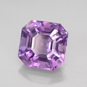 Améthyste violet naturelle taille émeraude, 4,24 ct, VVS
