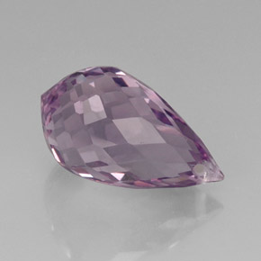 Améthyste violet naturelle briolette, 11,27 ct, VVS