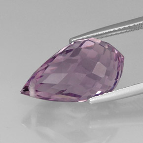 Améthyste violet naturelle briolette, 11,27 ct, VVS