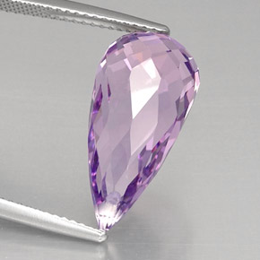 Améthyste violet naturelle briolette, 8,80 ct, VVS