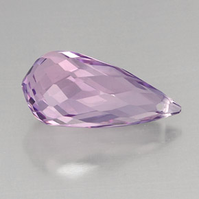 Améthyste violet naturelle briolette, 8,80 ct, VVS