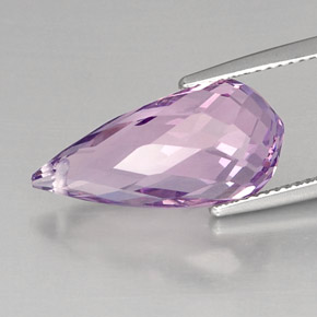 Améthyste violet naturelle briolette, 8,80 ct, VVS