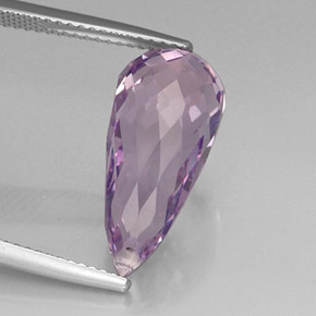 Améthyste violet naturelle briolette, 7,80 ct, VVS