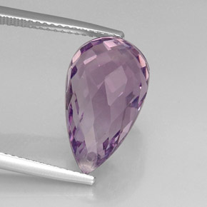 Améthyste violet naturelle briolette, 8,49 ct, VVS