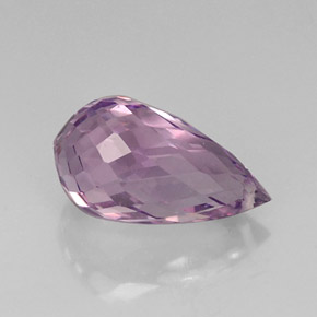 Améthyste violet naturelle briolette, 8,49 ct, VVS