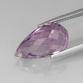 Améthyste violet naturelle briolette, 8,49 ct, VVS