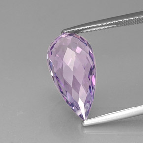 Améthyste violet naturelle briolette, 8,21 ct, VVS