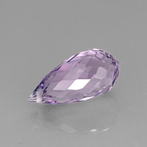 Améthyste violet naturelle briolette, 8,21 ct, VVS
