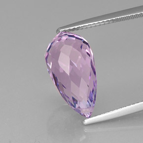 Améthyste violet naturelle briolette, 8,07 ct, VVS