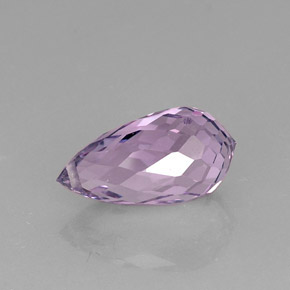 Améthyste violet naturelle briolette, 8,07 ct, VVS