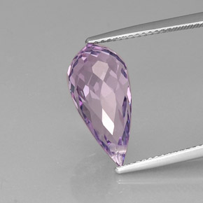 Améthyste violet naturelle briolette, 6,14 ct, VVS