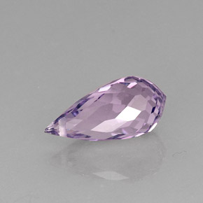 Améthyste violet naturelle briolette, 6,14 ct, VVS