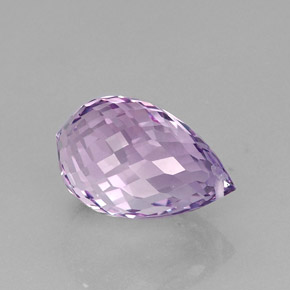 Améthyste violet naturelle briolette, 12,67 ct, VVS