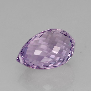 Améthyste violet naturelle briolette, 15,48 ct, VVS