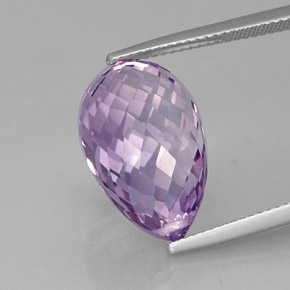 Améthyste violet naturelle briolette, 15,48 ct, VVS