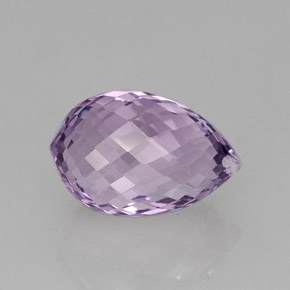 Améthyste violet naturelle briolette, 15,48 ct, VVS