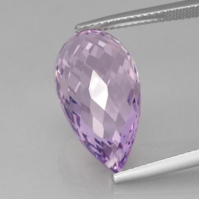 Améthyste violet naturelle briolette, 12,56 ct, VVS