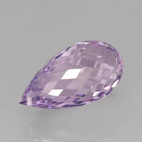Améthyste violet naturelle briolette, 12,56 ct, VVS
