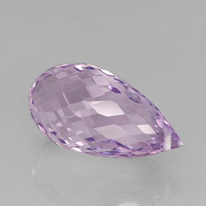 Améthyste violet naturelle briolette, 12,56 ct, VVS