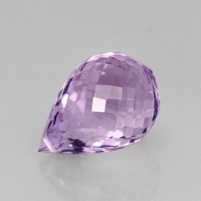 Améthyste violet naturelle briolette, 12,84 ct, VVS
