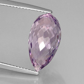 Améthyste violet naturelle briolette, 7,31 ct, VVS