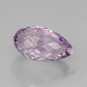 Améthyste violet naturelle briolette, 7,31 ct, VVS