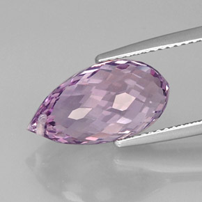 Améthyste violet naturelle briolette, 7,31 ct, VVS
