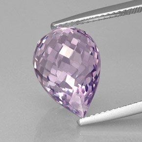 Améthyste violet naturelle briolette, 8,53 ct, VVS
