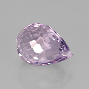Améthyste violet naturelle briolette, 8,53 ct, VVS