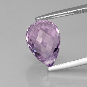 Améthyste violet naturelle briolette, 6,16 ct, VVS