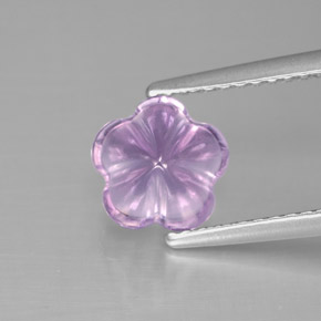 Améthyste Violet naturelle Taille Fleur, 1.57 ct, Transparent