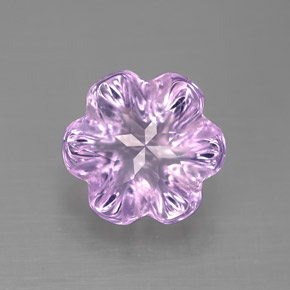 Améthyste violet naturelle taille fleur, 3,04 ct, transparent