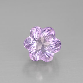 Améthyste violet naturelle taille fleur, 1,63 ct, transparent