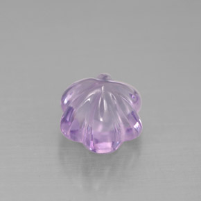 Améthyste violet naturelle taille fleur, 1,63 ct, transparent
