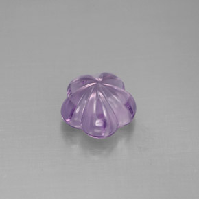 Améthyste violet naturelle taille fleur, 1,93 ct, transparent