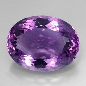Améthyste violet naturelle coupe ovale, 43,53 ct, VVS