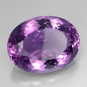 Améthyste violet naturelle coupe ovale, 43,53 ct, VVS