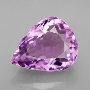 Améthyste violet naturelle en forme de poire, 7,05 ct, VVS