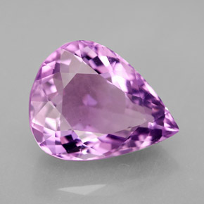 Améthyste violet naturelle en forme de poire, 7,05 ct, VVS