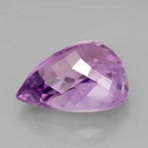 Améthyste violet naturelle en forme de poire, 7,05 ct, VVS