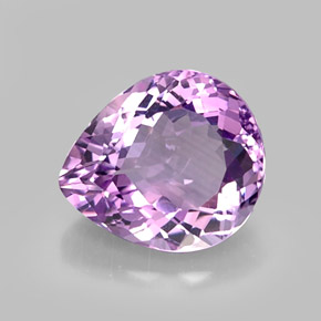 Améthyste violet naturelle en forme de poire, 6,96 ct, VVS